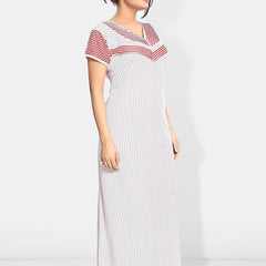 Be You Printed Maternity Satin Maxi Nightdress