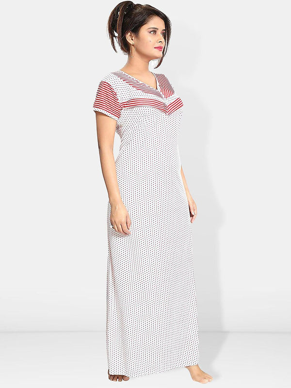 Be You Printed Maternity Satin Maxi Nightdress
