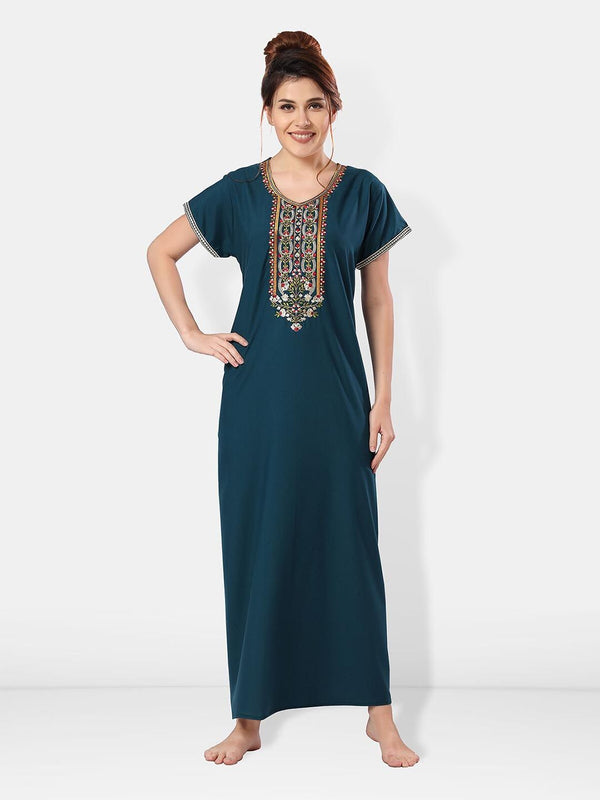 Be You Embroidered Maxi Nightdress