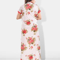 Be You Floral Printed Satin Maxi Nightdress with Robe