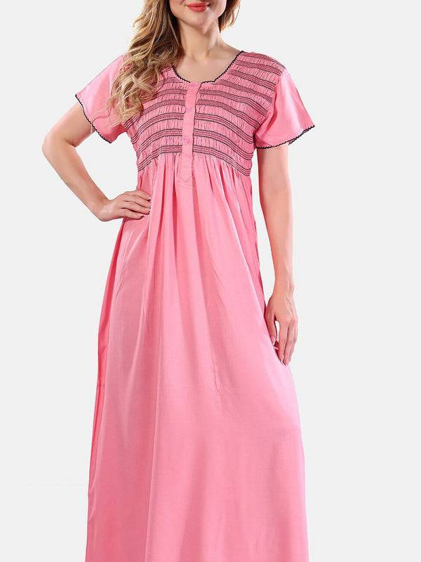 Be You Smocking Maxi Nightdress