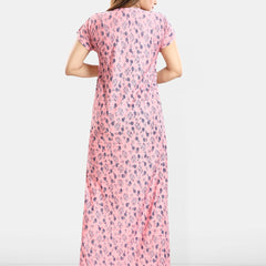 Be You Printed Satin Maternity Maxi Nightdress