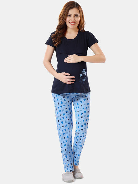 Be You Printed Maternity Night Suit