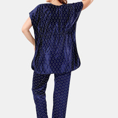 Be You Geometric Printed Satin Night Suit