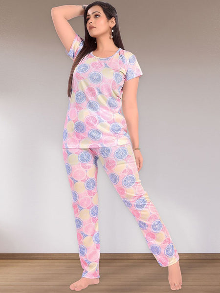 Be You Women Pack Of 2 Geometric Printed Top Pyjamas Night suit