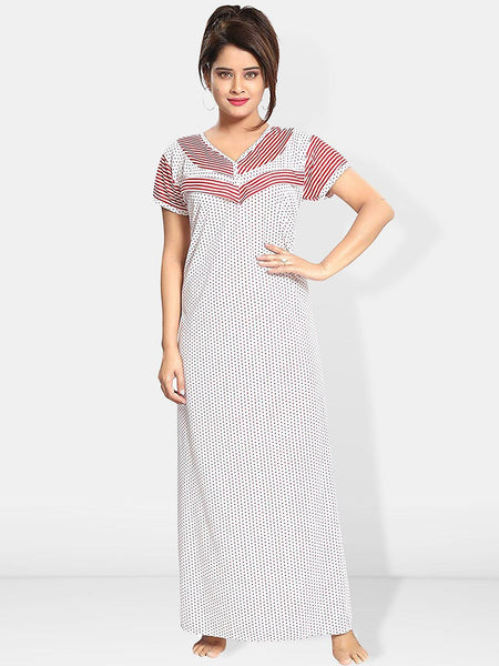 Be You Printed Maternity Satin Maxi Nightdress