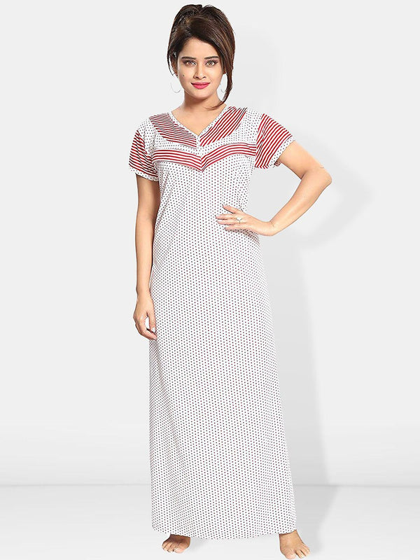 Be You Printed Maternity Satin Maxi Nightdress
