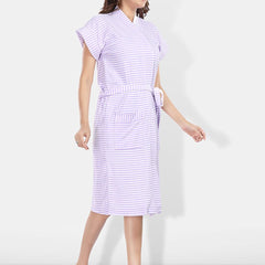 Be You Women Printed Cotton Anti-bacterial Super Soft Bath Robe With Belt