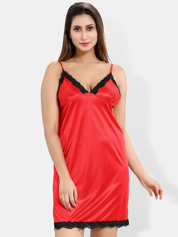 Be You Shoulder Straps Satin Nightdress With Robe