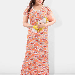 Be You Floral Printed Maternity Maxi Nightdress