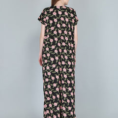 Be You Women Printed Maternity Maxi Nightdress