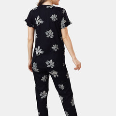 Be You Floral Printed Shirt And Pyjama Night Suit