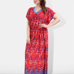 Be You Printed Satin Maxi Kaftan Nightdress