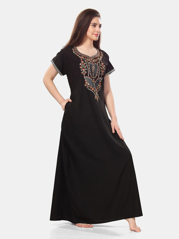 Be You Embroidered Maxi Nightdress