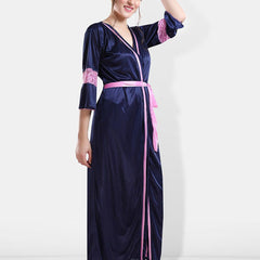 Be You Shoulder Straos Lace Detail Maxi Nightdress With Robe