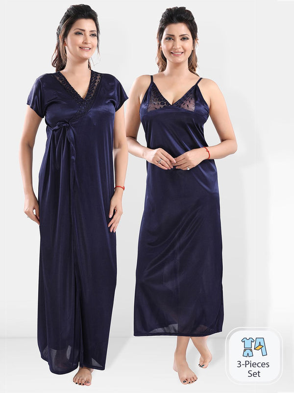 Be You Satin Maxi Nightdress With Robe