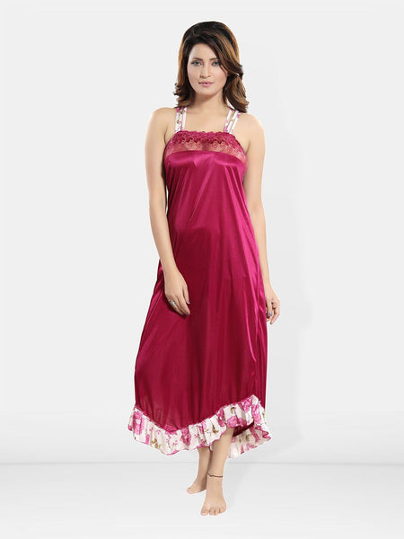 Be You Shoulder Straps Satin Nightdress