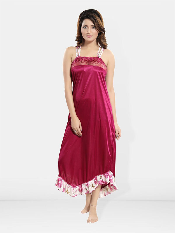 Be You Shoulder Straps Satin Nightdress