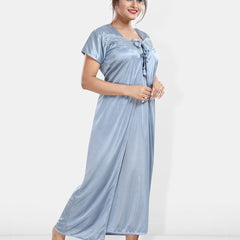 Be You Maxi Satin Wrap Nightdress With Robe