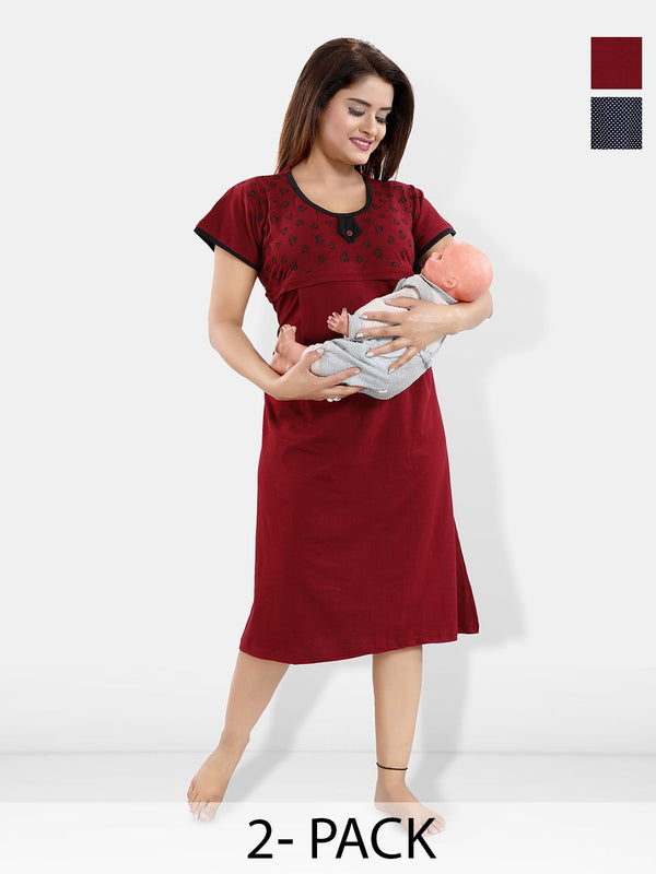 Be You Printed Maternity Nightdress