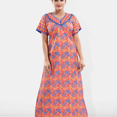 Be You Printed Pure Cotton Maxi Nightdress