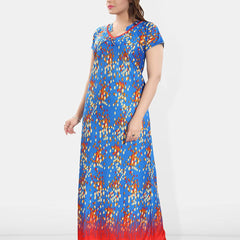 Be You Women Polka Dots Printed Maxi Nightdress