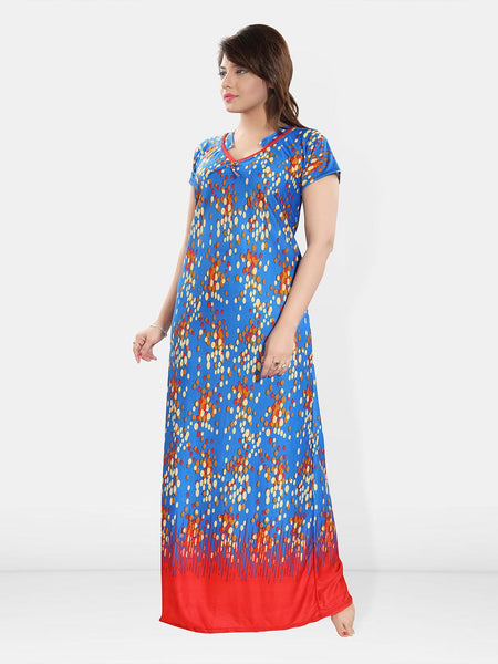 Be You Women Polka Dots Printed Maxi Nightdress