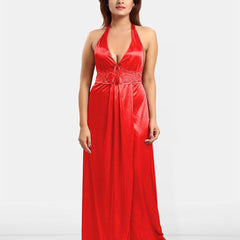 Be You Halter Neck Satin Maxi Nightdress