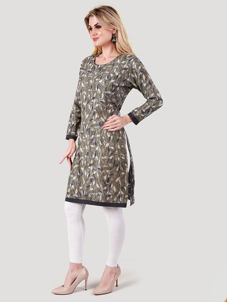 Be You Floral Printed Maternity Straight Kurta