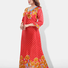 Be You Floral Printed Satin Maxi Nightdress