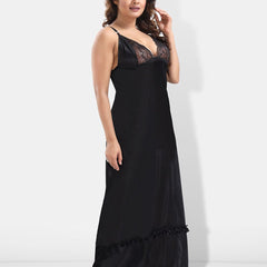 Be You 6 Pieces Satin Maxi Nightdress Set With Robe And Lingerie Set