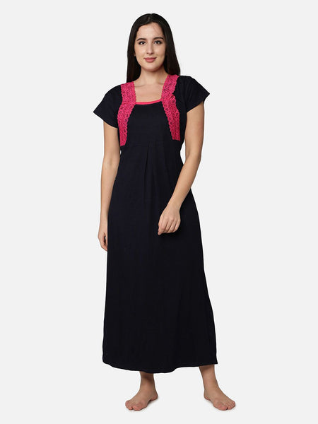Be You Navy Blue Maxi Nightdress