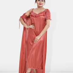 Be You Maxi Satin Wrap Nightdress With Robe