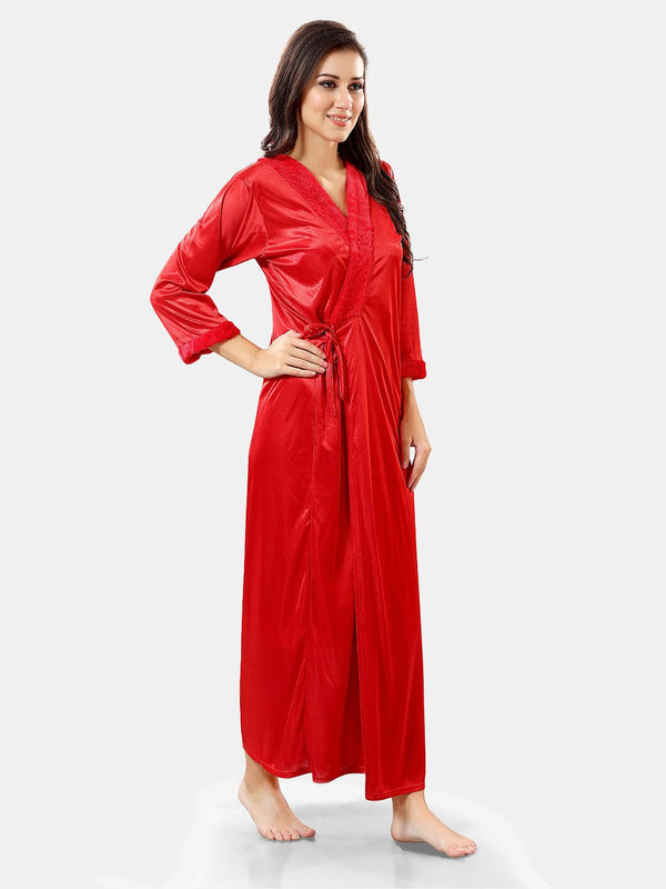 Be You Self Design Nightdress With Robe