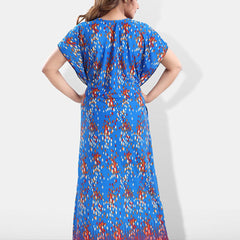 Be You Printed Satin Maxi Kaftan Nightdress
