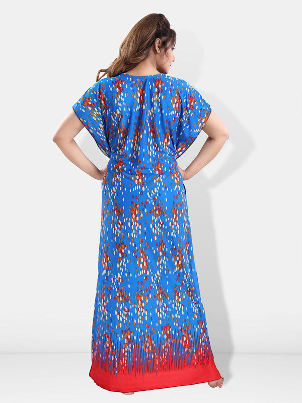 Be You Printed Satin Maxi Kaftan Nightdress