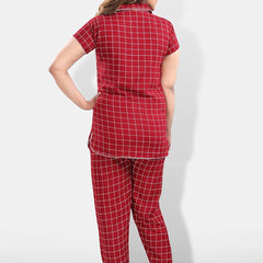 Be You Women Checked Night suit