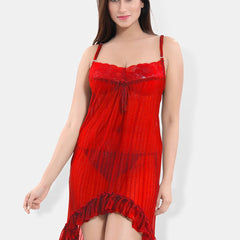 Be You Self Design Shoulder Straps Net Baby Doll