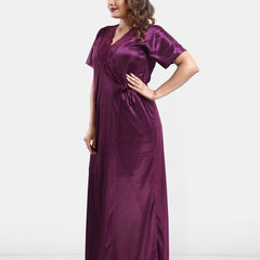 Be You Satin Wrap Nightdress With Robe
