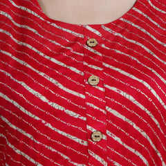Be You Leheriya Printed Round Neck Kurta