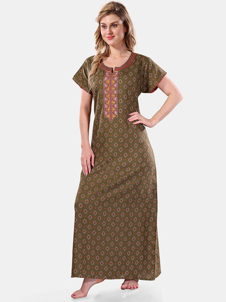 Be You Geometric Printed Maxi Nightdress