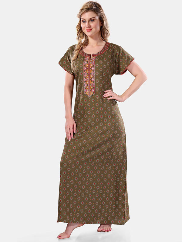 Be You Geometric Printed Maxi Nightdress