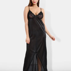 Be You V-Neck Maxi Satin Wrap Nightdress With Robe