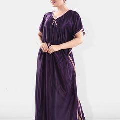Be You V-Neck Satin Maxi Kaftan Nightdress