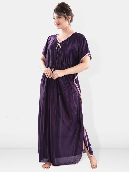 Be You V-Neck Satin Maxi Kaftan Nightdress