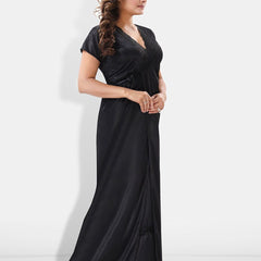 Be You 6 Pieces Satin Maxi Nightdress Set With Robe And Lingerie Set