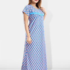 Be You Printed Satin Maternity Maxi Nightdress