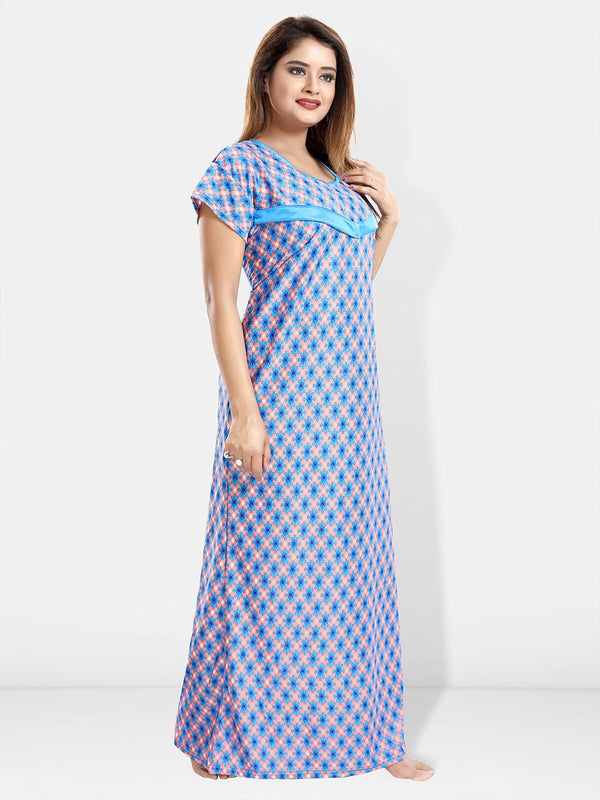 Be You Printed Satin Maternity Maxi Nightdress