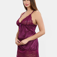 Be You Satin Baby Doll with High-Low