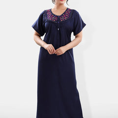 Be You Floral Embroidered Maxi Sweat Nightdress
